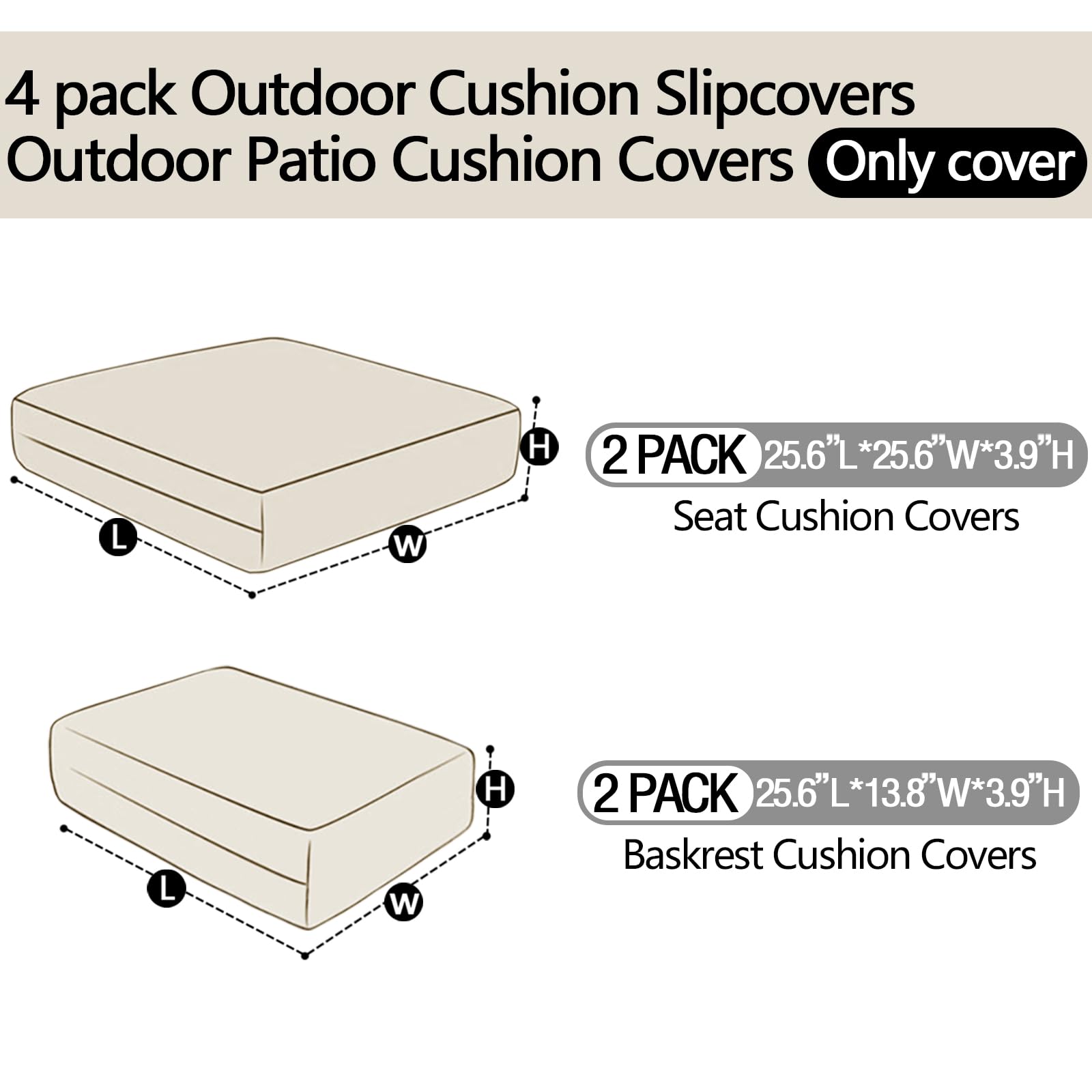 FKSLIFE back cushion cover on lounge chair showing clean tailored look