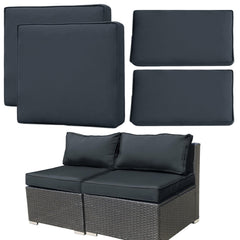 FKSLIFE front view of four dark grey cushion covers protecting furniture