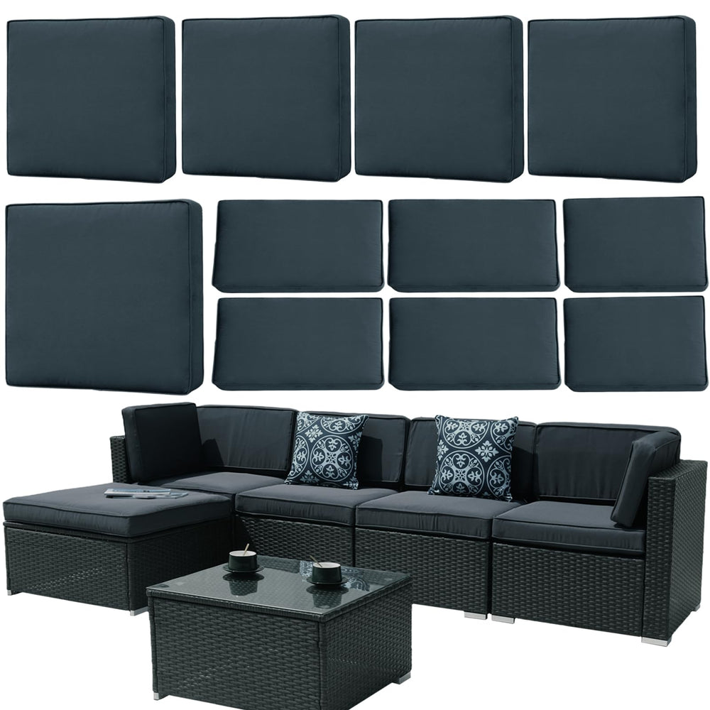 FKSLIFE front view of cyan 11-piece cover set showing complete package and fit benefits