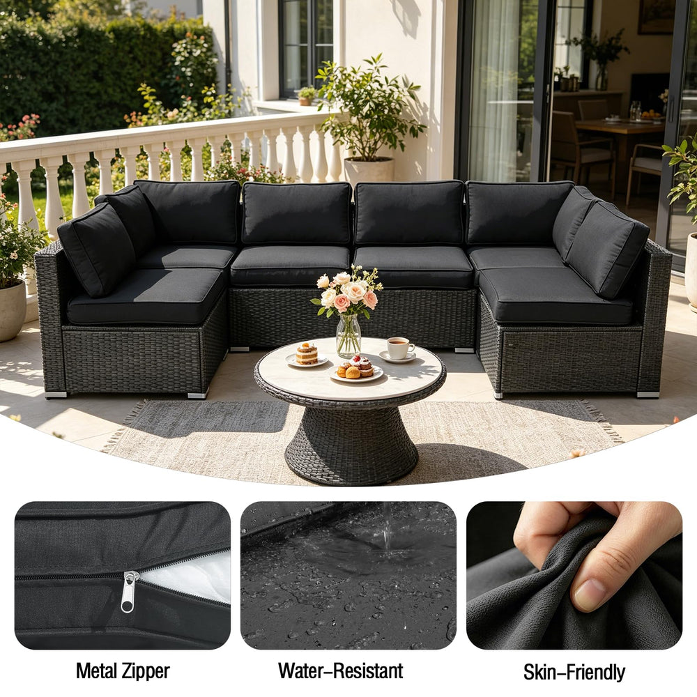 FKSLIFE seat cover fitted on outdoor couch demonstrating clean tailored appearance and protection