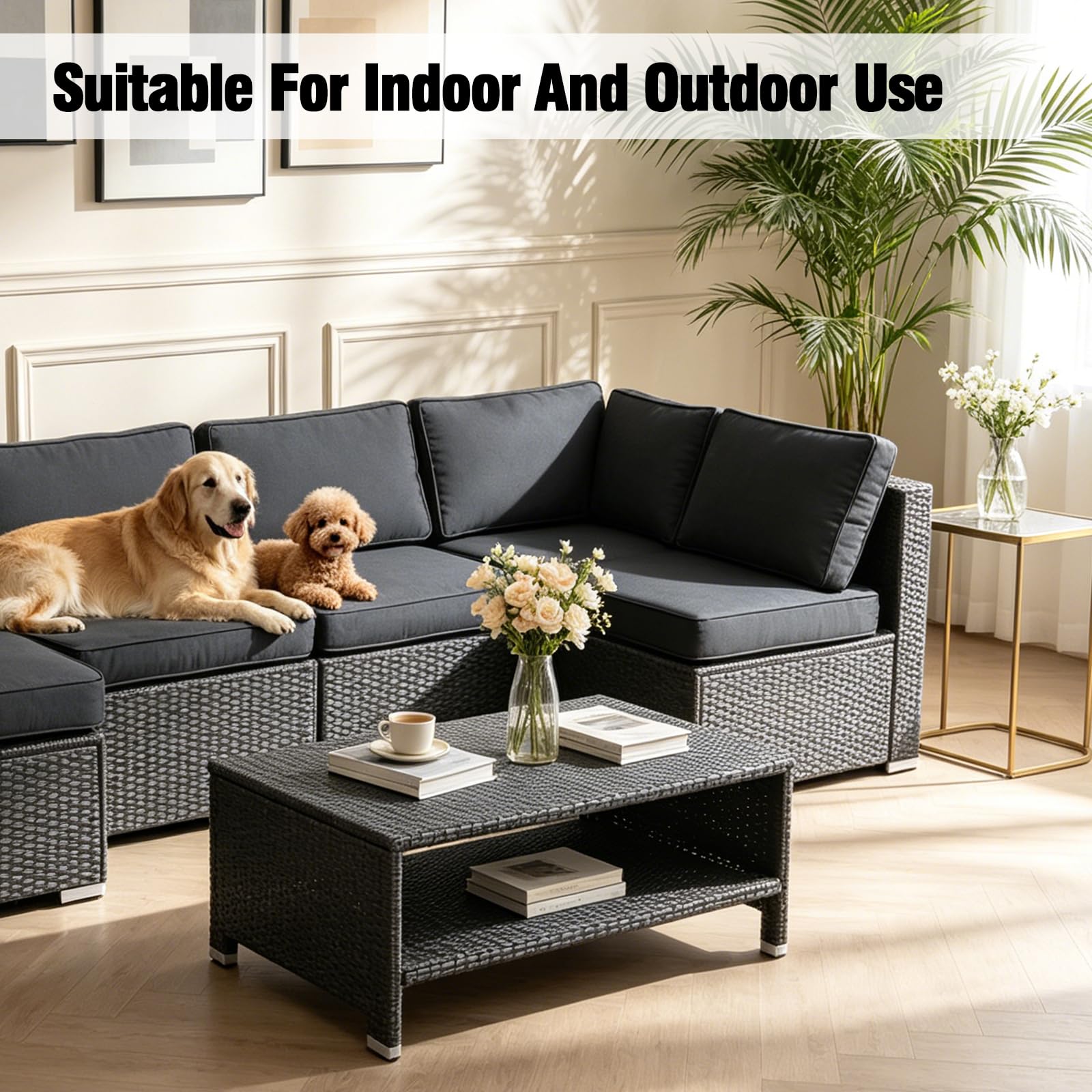 FKSLIFE cushion cover beside ruler illustrating 25.6×25.6×3.9 inch fit for accurate sizing