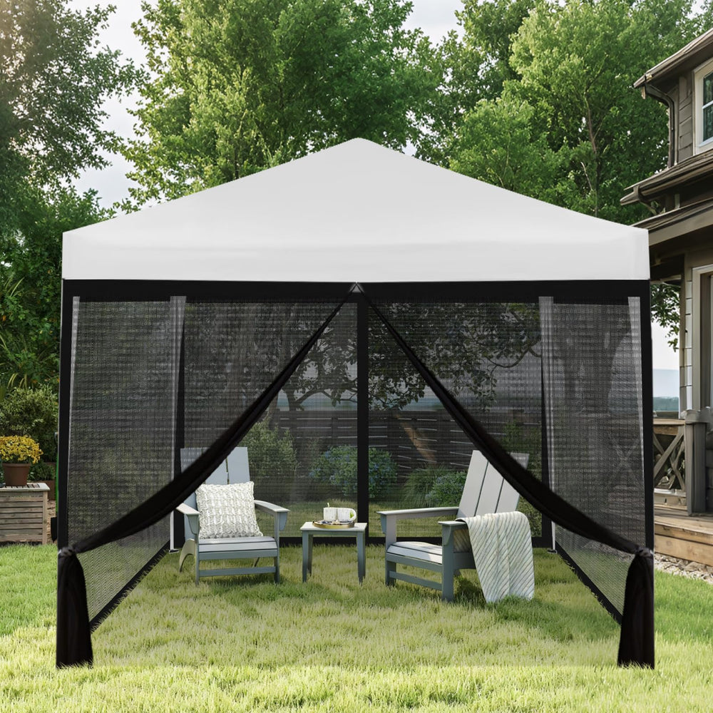 FLAGLY toldo en jardín con malla puesta, espacio al aire libre sin mosquitos
