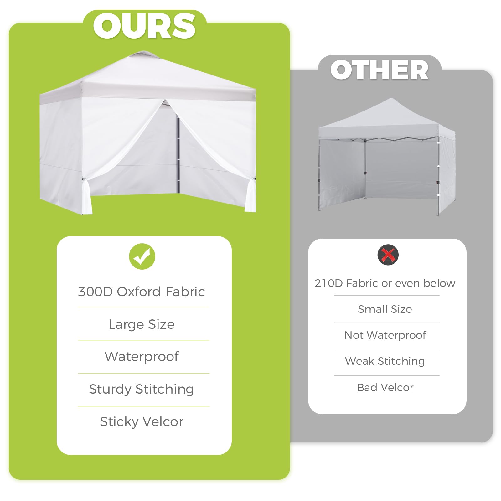 FLAGLY folded panels packed showing easy transport and storage convenience