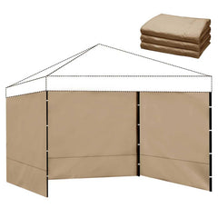 FLAGLY front panel on 10x10 canopy showing clean coverage and privacy