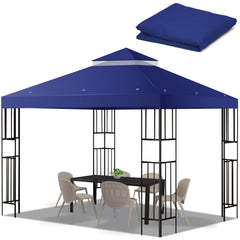 FLAGLY front view of 10x10 canopy showing clean installation and sun protection