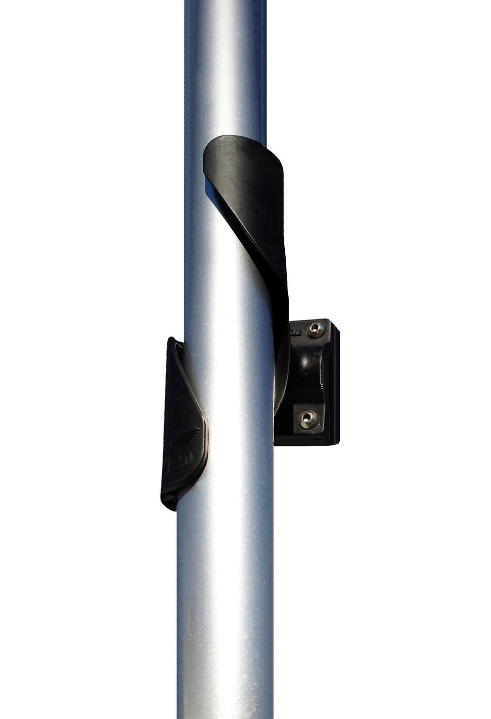 FlagPole Buddy mounted on RV demonstrating stable flag support while traveling
