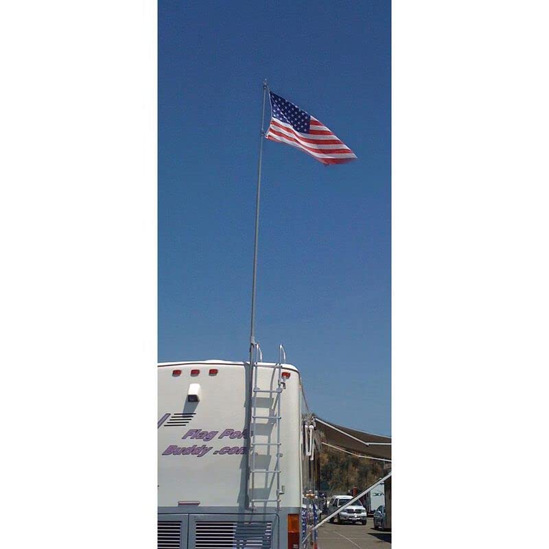 FlagPole Buddy next to two-inch pole to show fit and correct sizing benefit