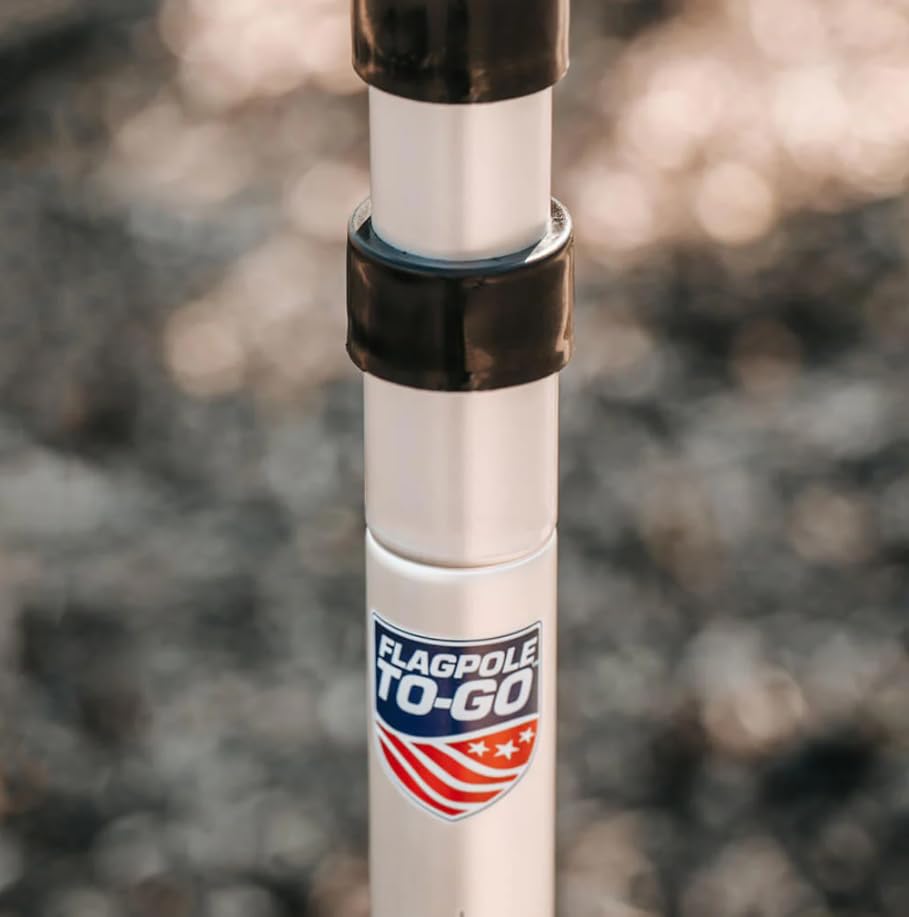 Flagpole-To-Go collapsed to 4 feet for easy transport and storage