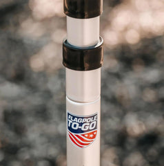 Flagpole-To-Go collapsed to 4 feet for easy transport and storage