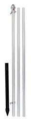 Flags Importer front view of 10ft pole showing assembled kit and benefits portability