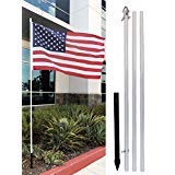 Flags Importer silver topper and adjustable clips close-up showing easy attachment benefit