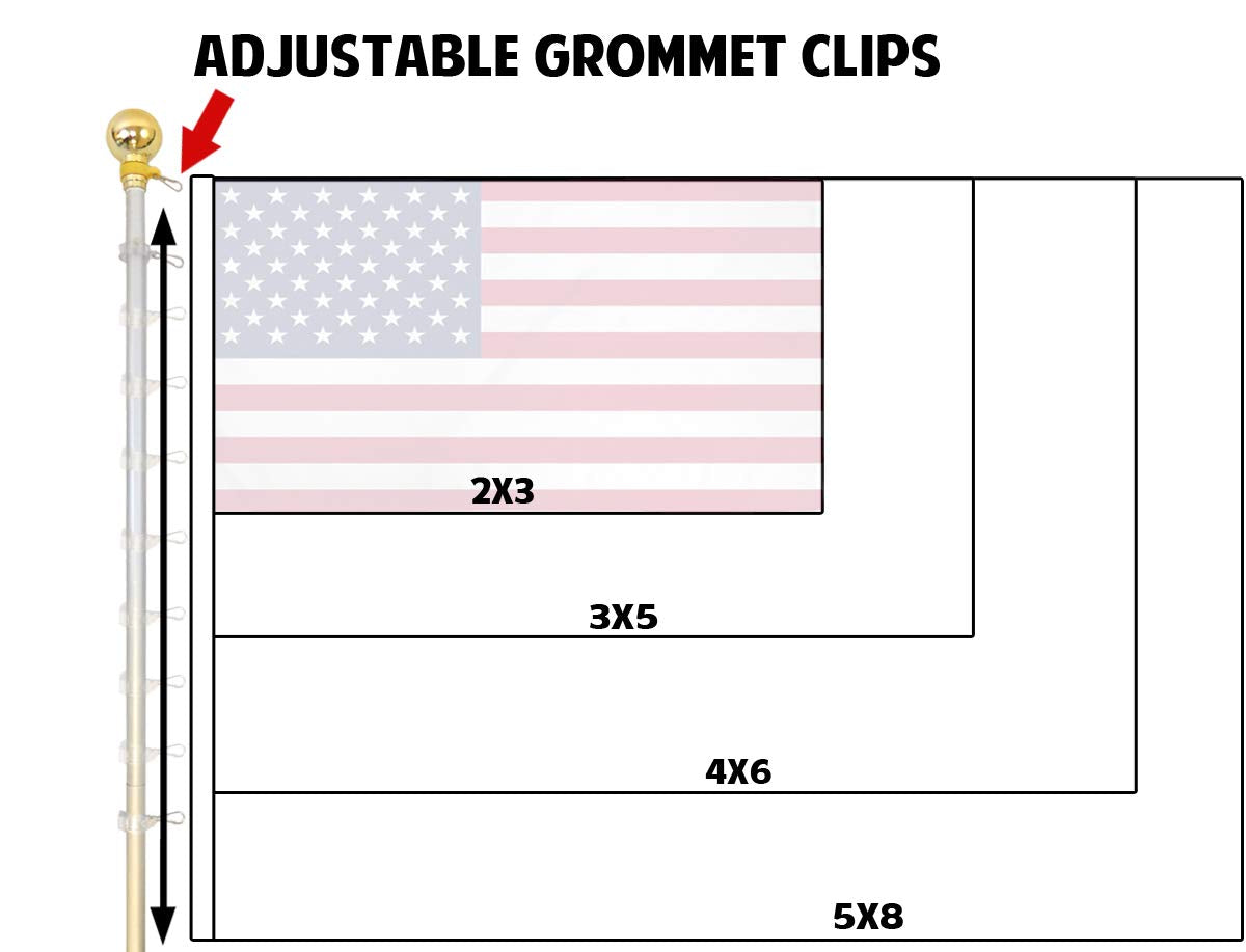 Flags Importer FlagsImp close-up of brushed aluminum finish showing durable texture and weather resistance