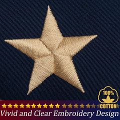 FLAGWIN close-up of stripes and double-needle stitching ensures durability