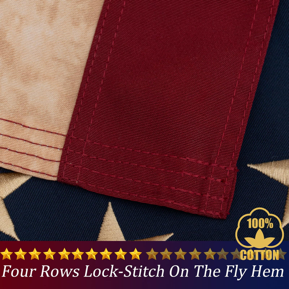 FLAGWIN tea-stained finish detail adds an authentic aged appearance