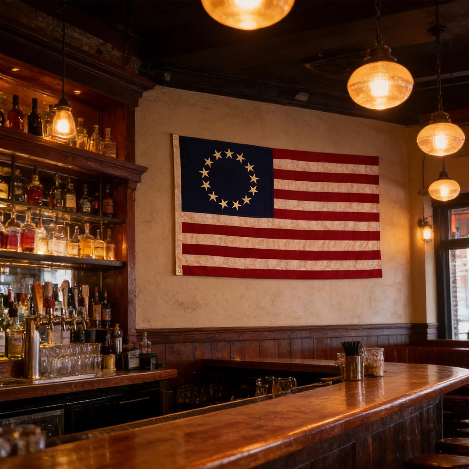 FLAGWIN flag mounted on pole outdoors resists wind and displays patriotism