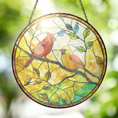 FLAGWIX red cardinal front view showing vivid colors and shape, brightening windows