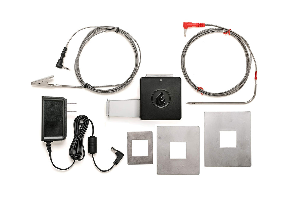 Flame Boss packaging with included probes and mounting hardware for quick start benefit