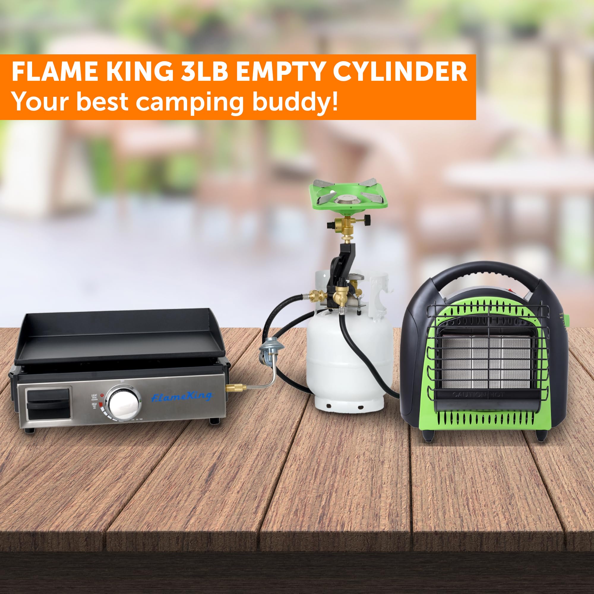 Flame King powder-coated surface texture resisting rust and outdoor wear