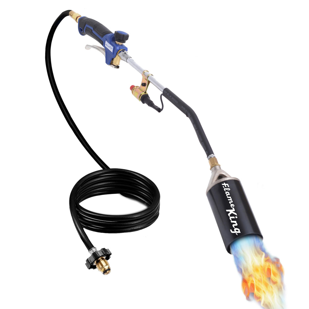 Flame King front view of torch kit showing assembled lance ready to use