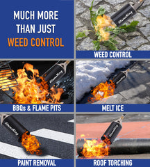 Flame King ergonomic handle close-up for improved grip and control