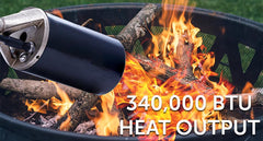 Flame King 10-foot hose and brass connection for extended reach and secure attachment