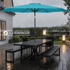 FLAME&SHADE close-up of waterproof fabric demonstrating sun protection