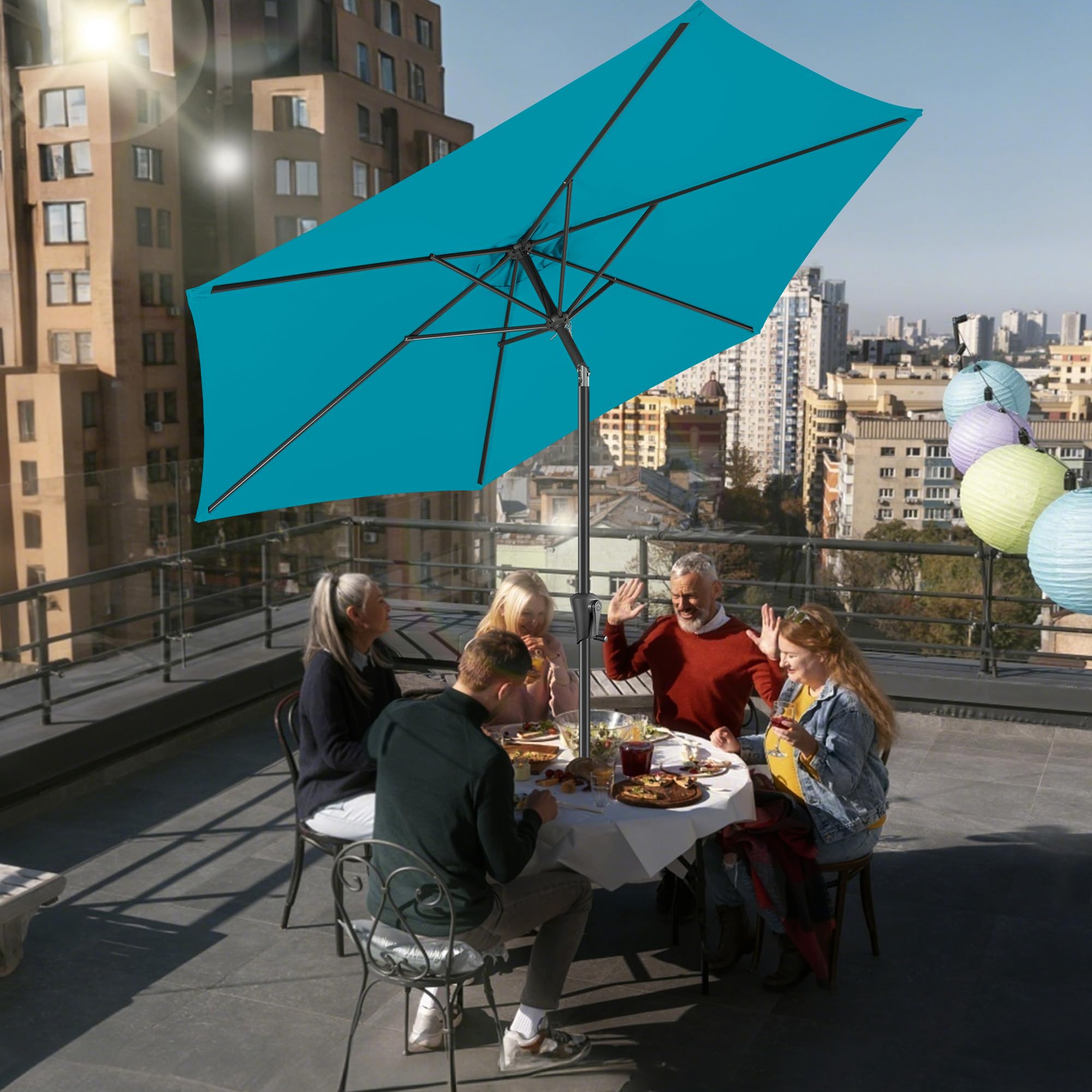FLAME&SHADE protective cover on umbrella preserving condition