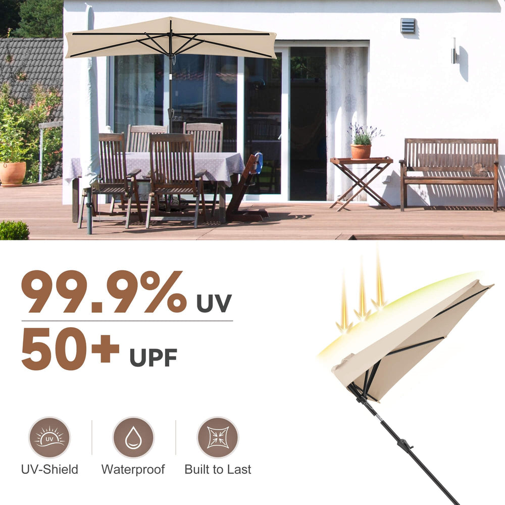 FLAME&SHADE installed on balcony shading table and chairs for comfort