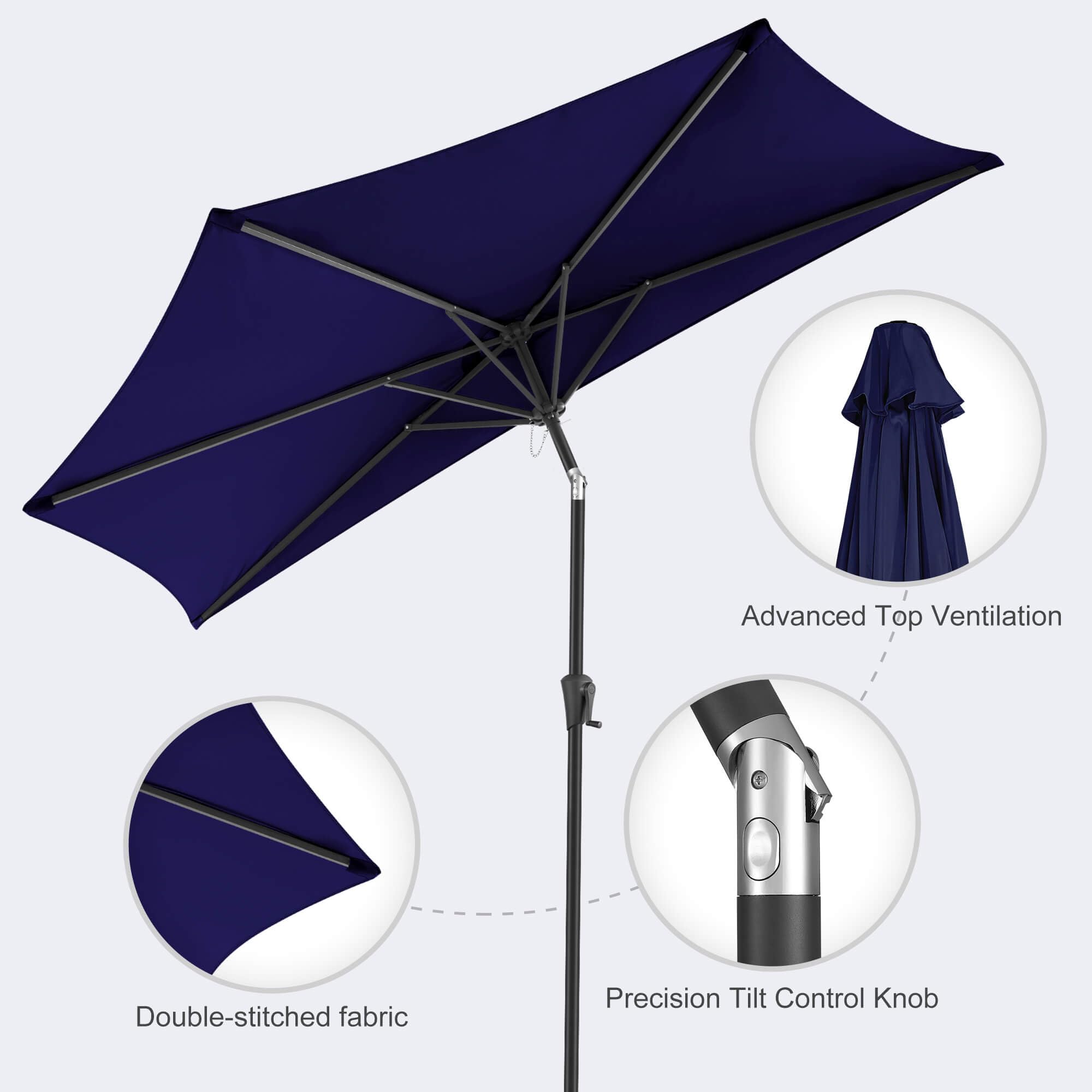 FLAME&SHADE polyester fabric texture showing waterproof, fade-resistant finish
