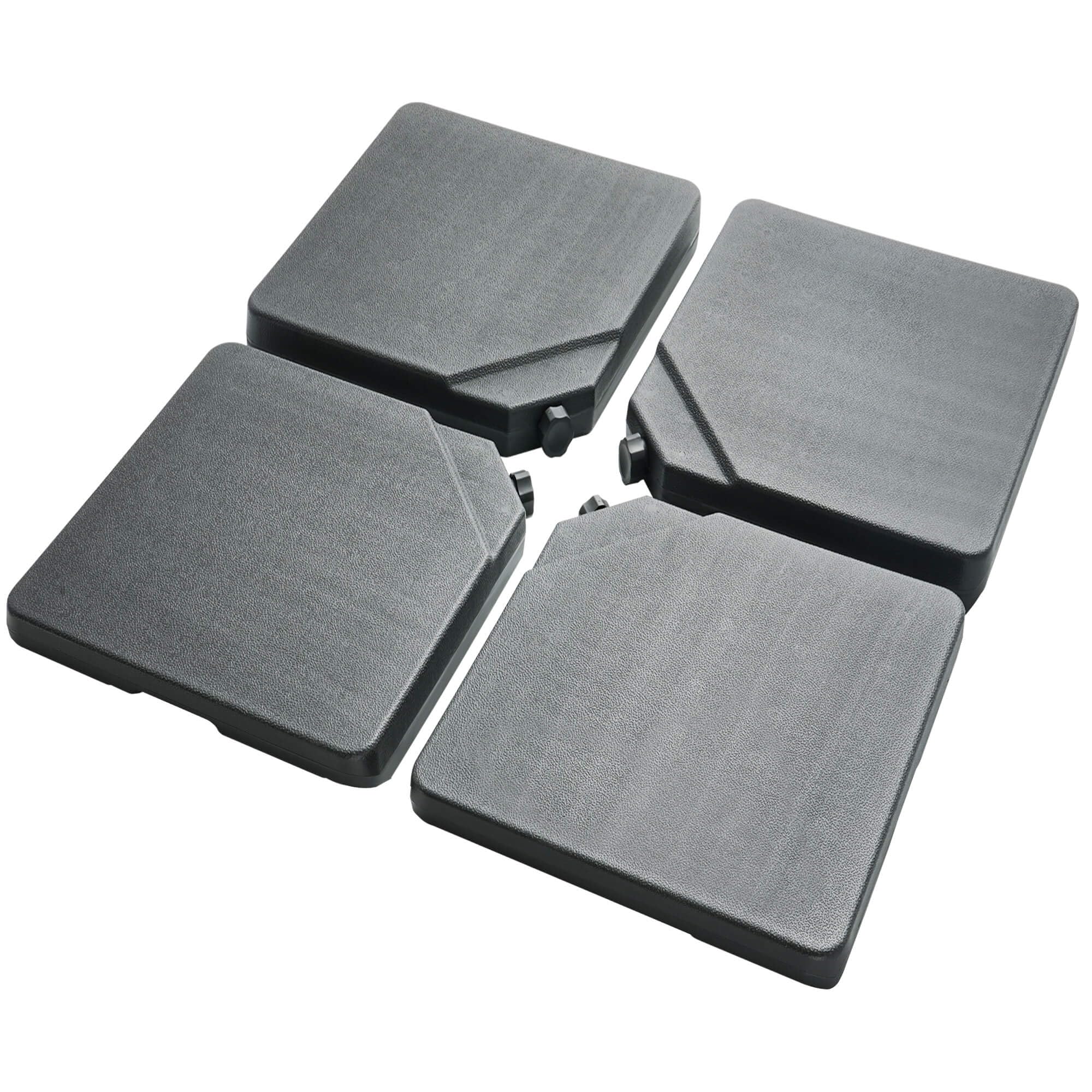 FLAME&SHADE front view of four plates showing sturdy fillable base benefit