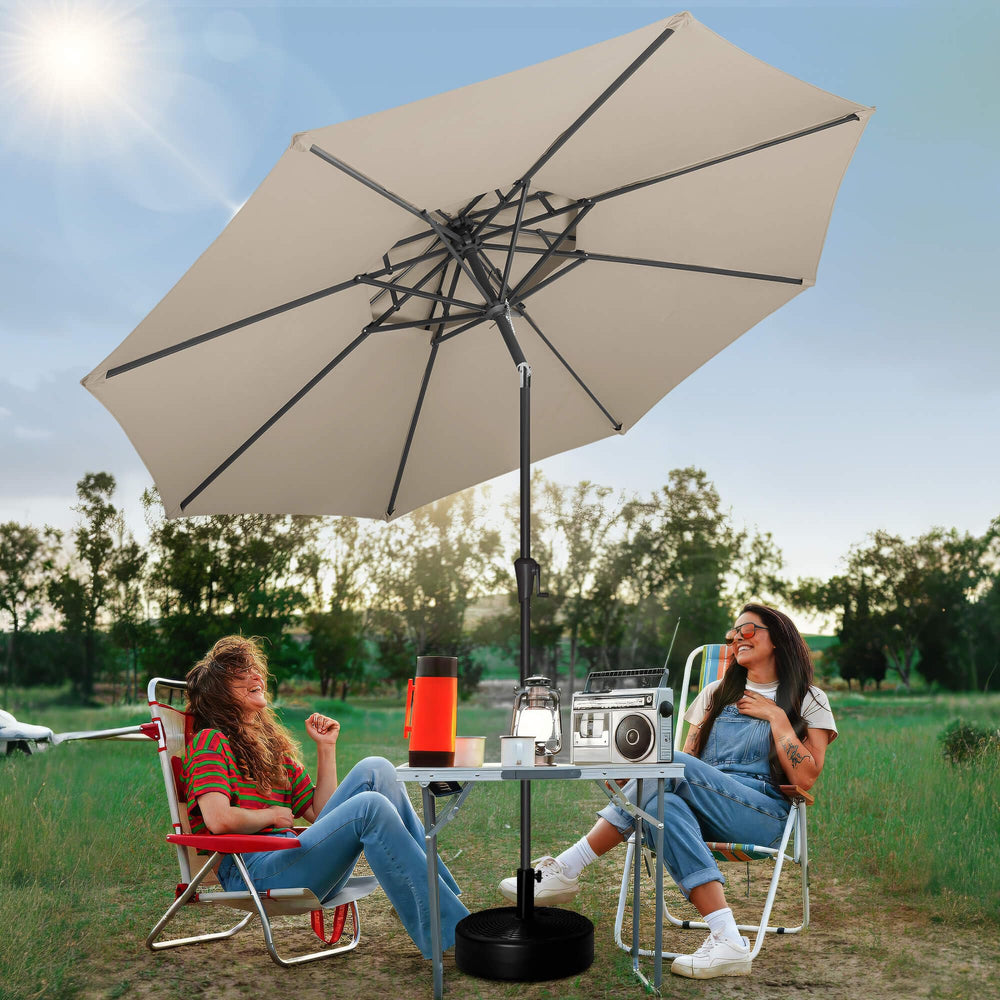 FLAME&SHADE lifestyle backyard setting demonstrating practical sun protection