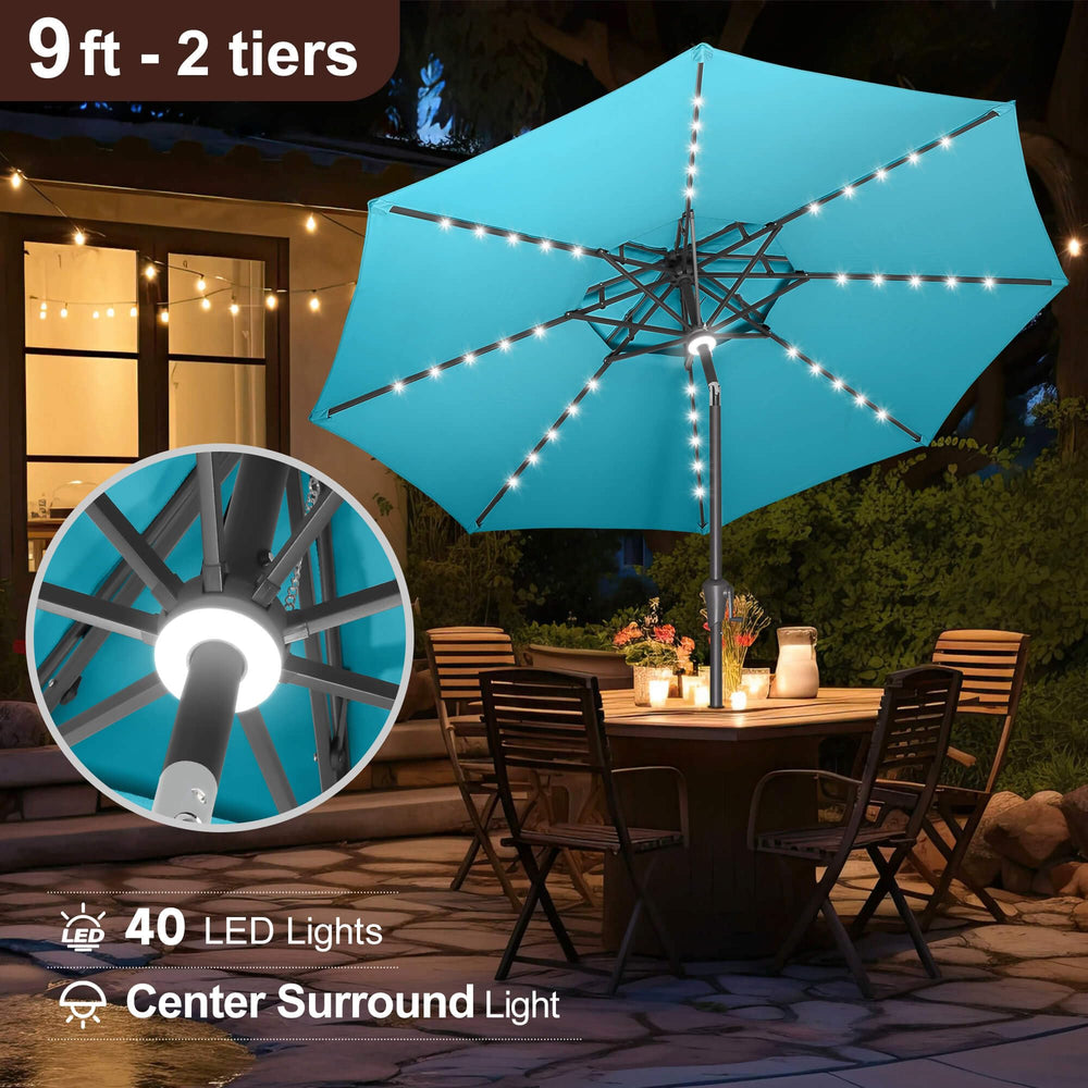 FLAME&SHADE two-tier vented canopy side view promoting airflow and heat reduction