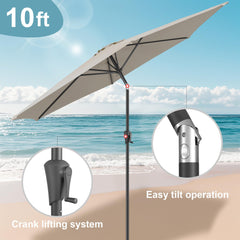 FLAME&SHADE umbrella shading a patio dining set and improving outdoor comfort