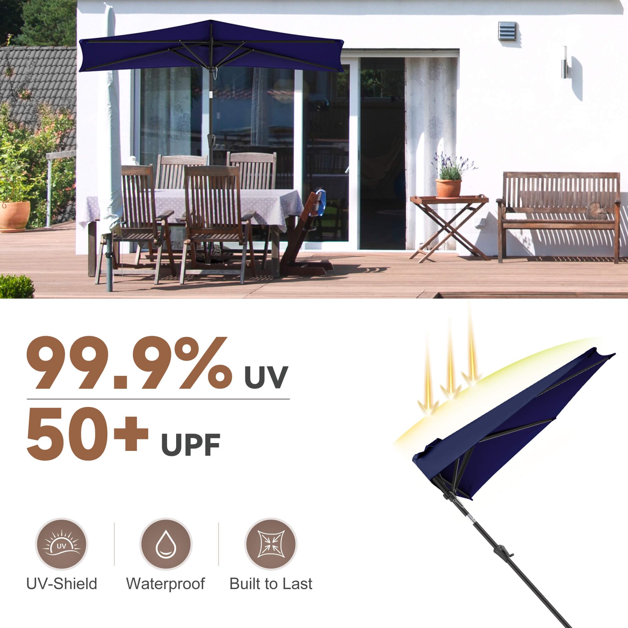 FLAME&SHADE vented canopy top promoting airflow and stability