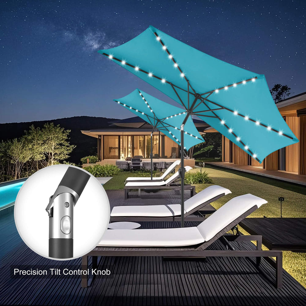 FLAME&SHADE half-round umbrella flush against a wall maximizing floor space