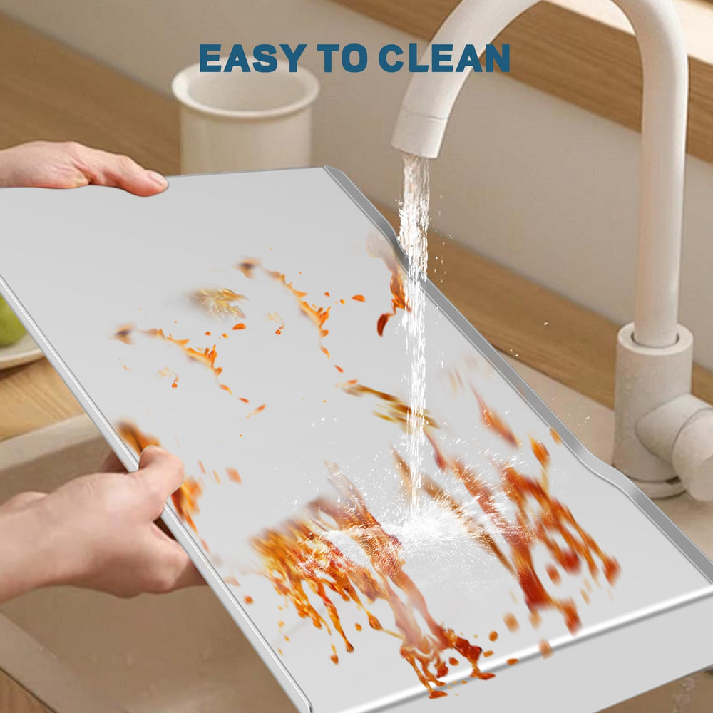 FlameDuty stainless surface texture showing corrosion resistance and easy cleaning