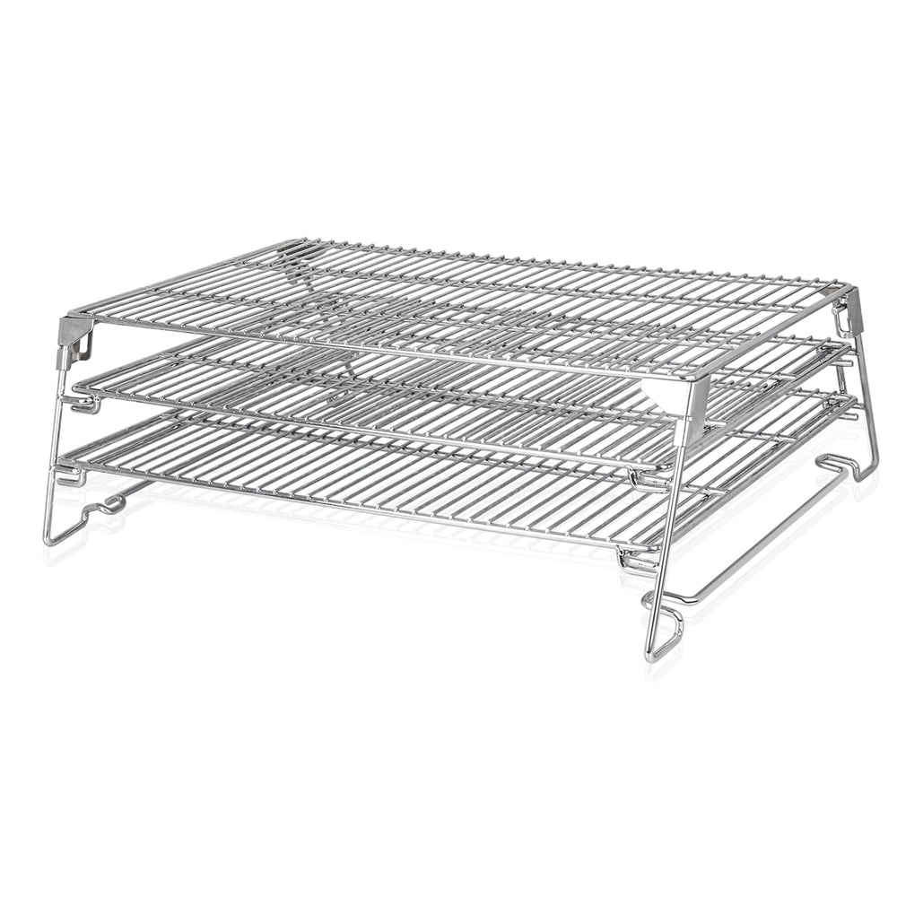FlameDuty front view of 3-tier jerky rack showing full expansion and extra space