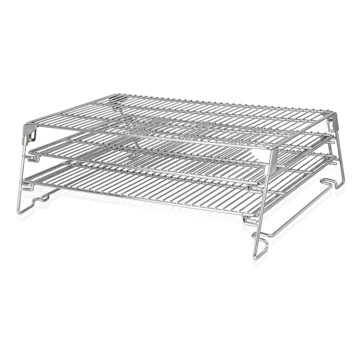 FlameDuty front view of 3-tier jerky rack showing full expansion and extra space