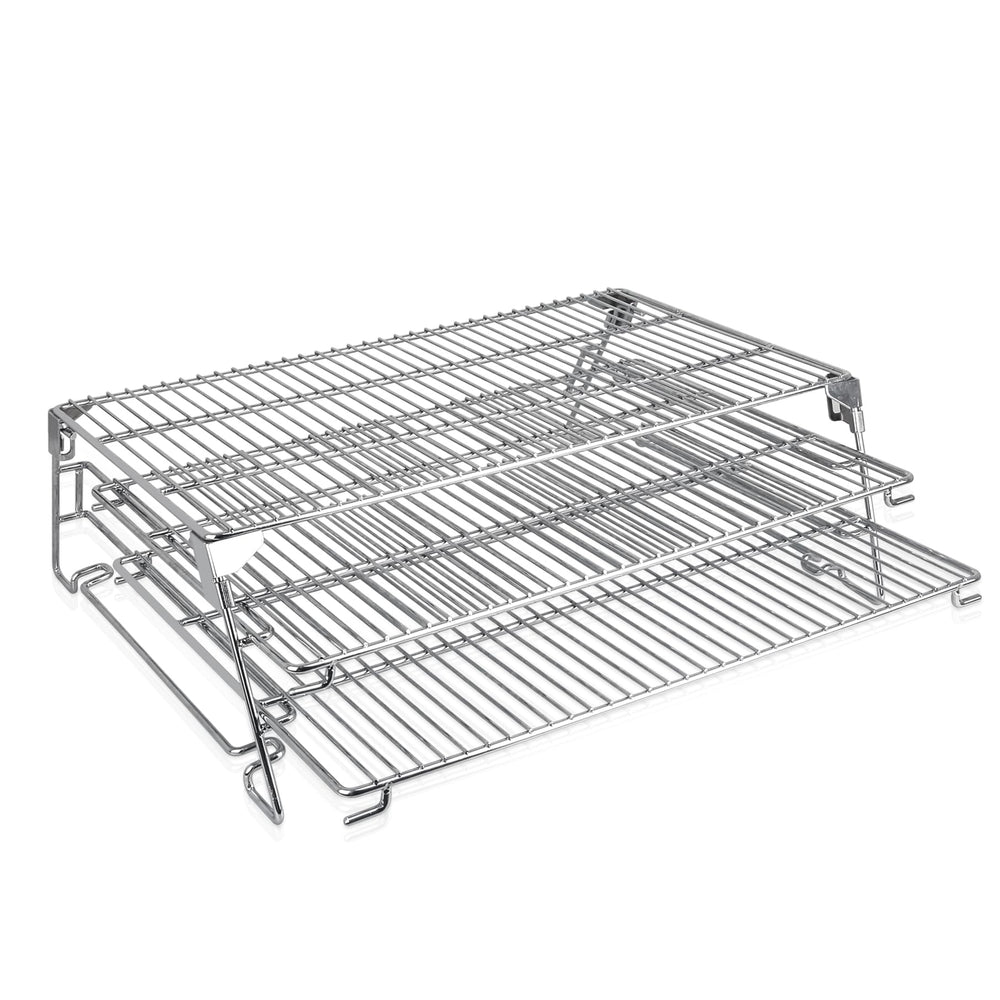 FlameDuty person carrying folded rack highlighting portability and convenience