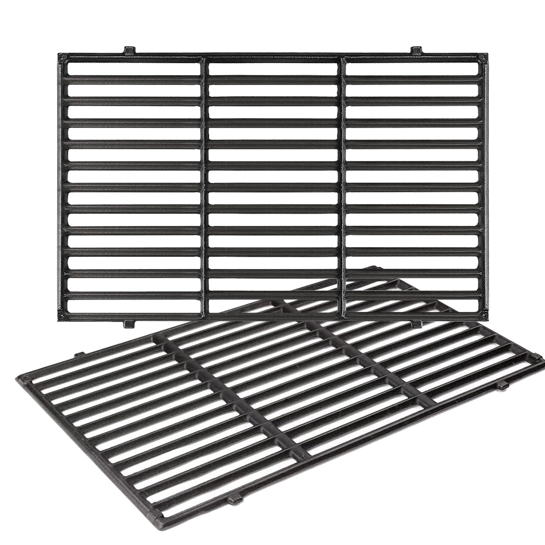 FlameDuty packaging opened with both grates showing complete 2-pack convenience