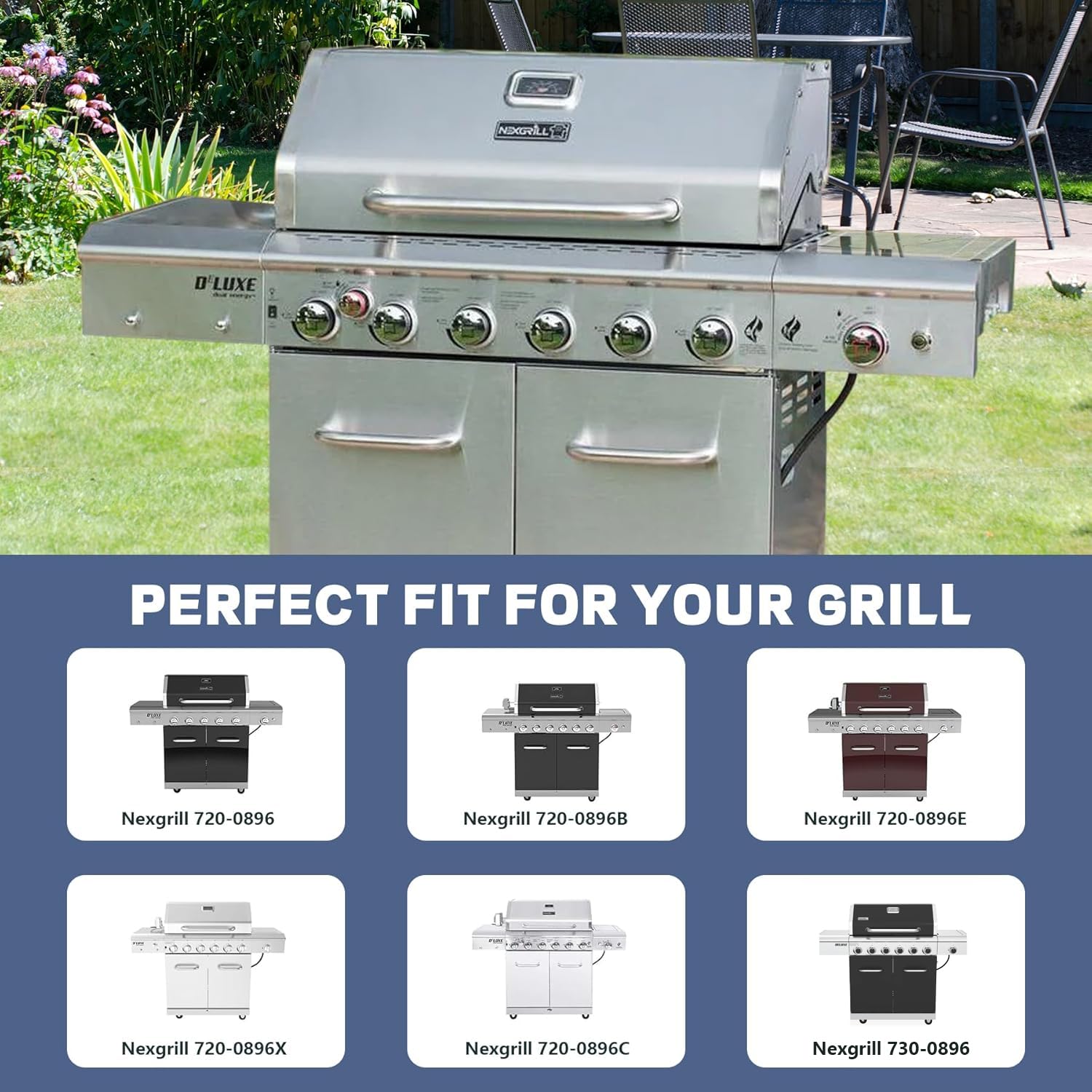 FlameDuty porcelain heat shield detail protecting burners and creating flavor