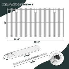 FlameDuty close-up of stainless steel grate texture for easier cleaning and durability benefit
