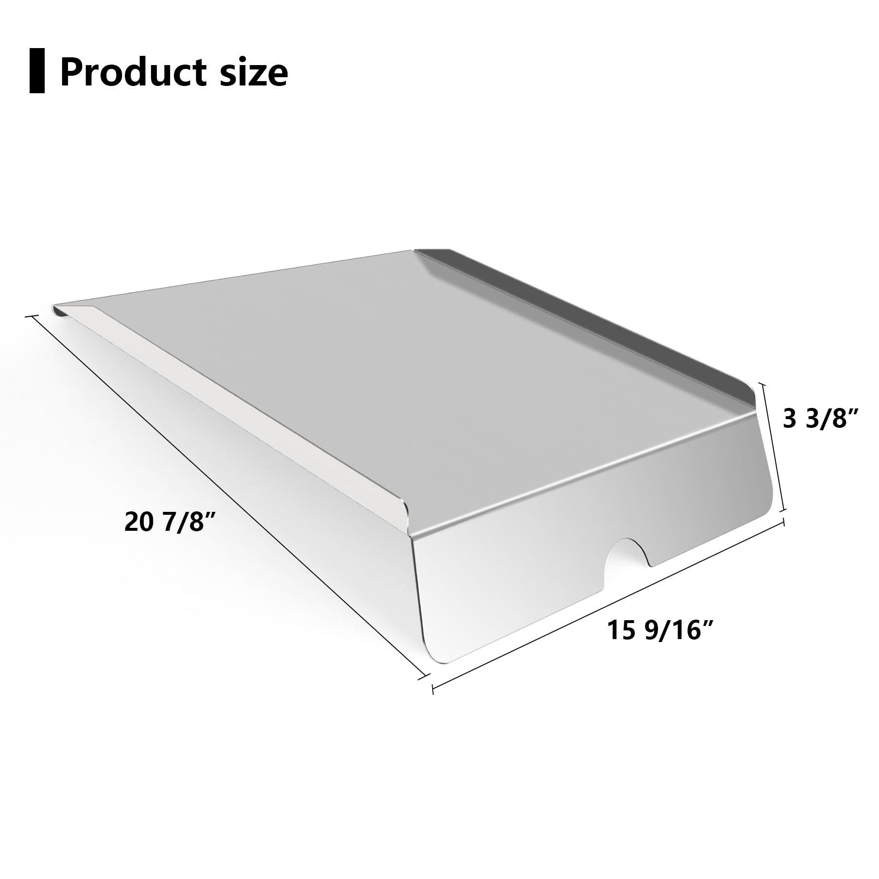 FlameDuty top-down image highlighting heat baffle shape for even temperature