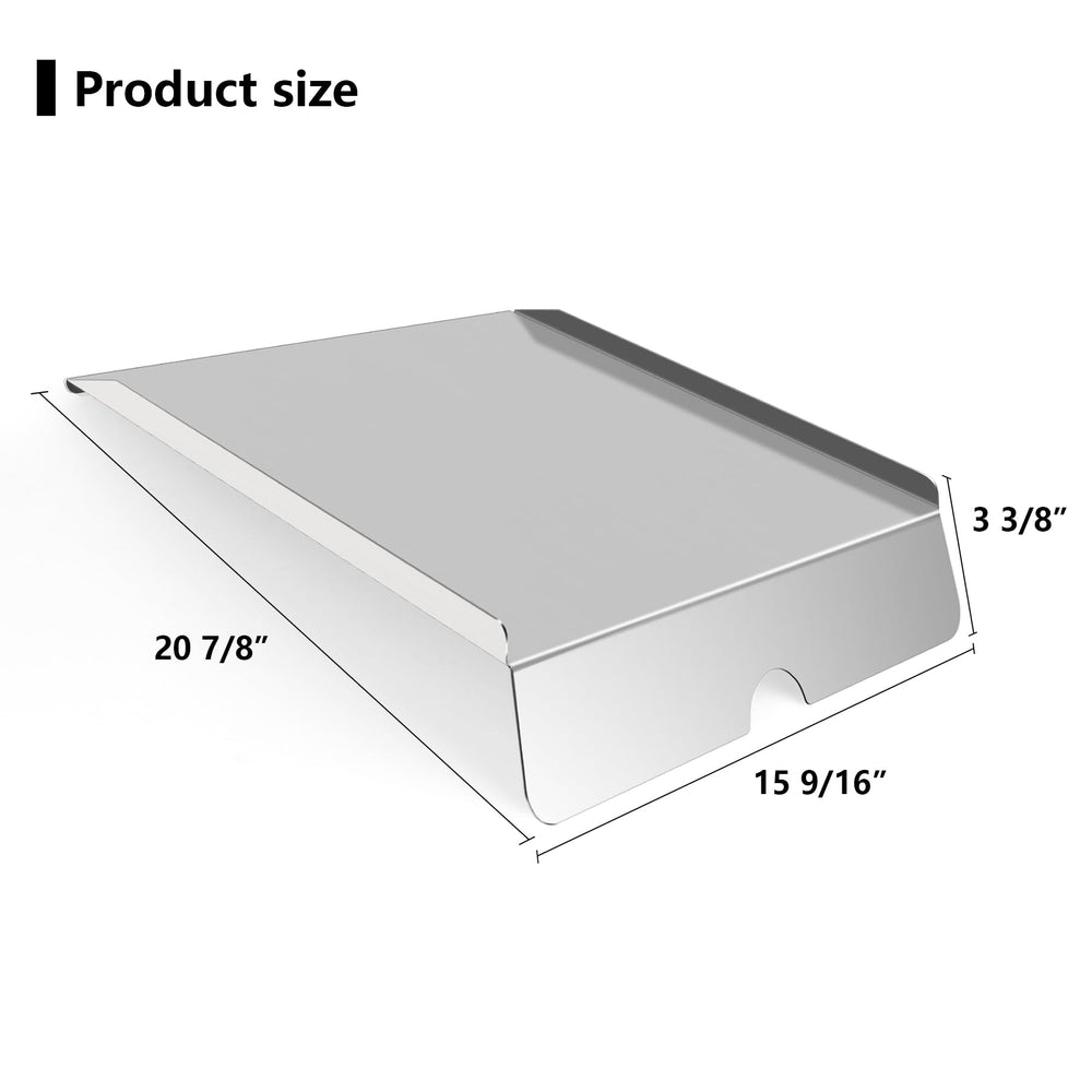FlameDuty top-down image highlighting heat baffle shape for even temperature