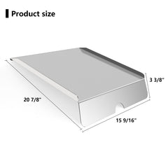 FlameDuty top-down image highlighting heat baffle shape for even temperature