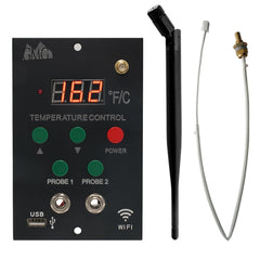 FlameEngine front panel digital control board showing display and buttons for accurate control