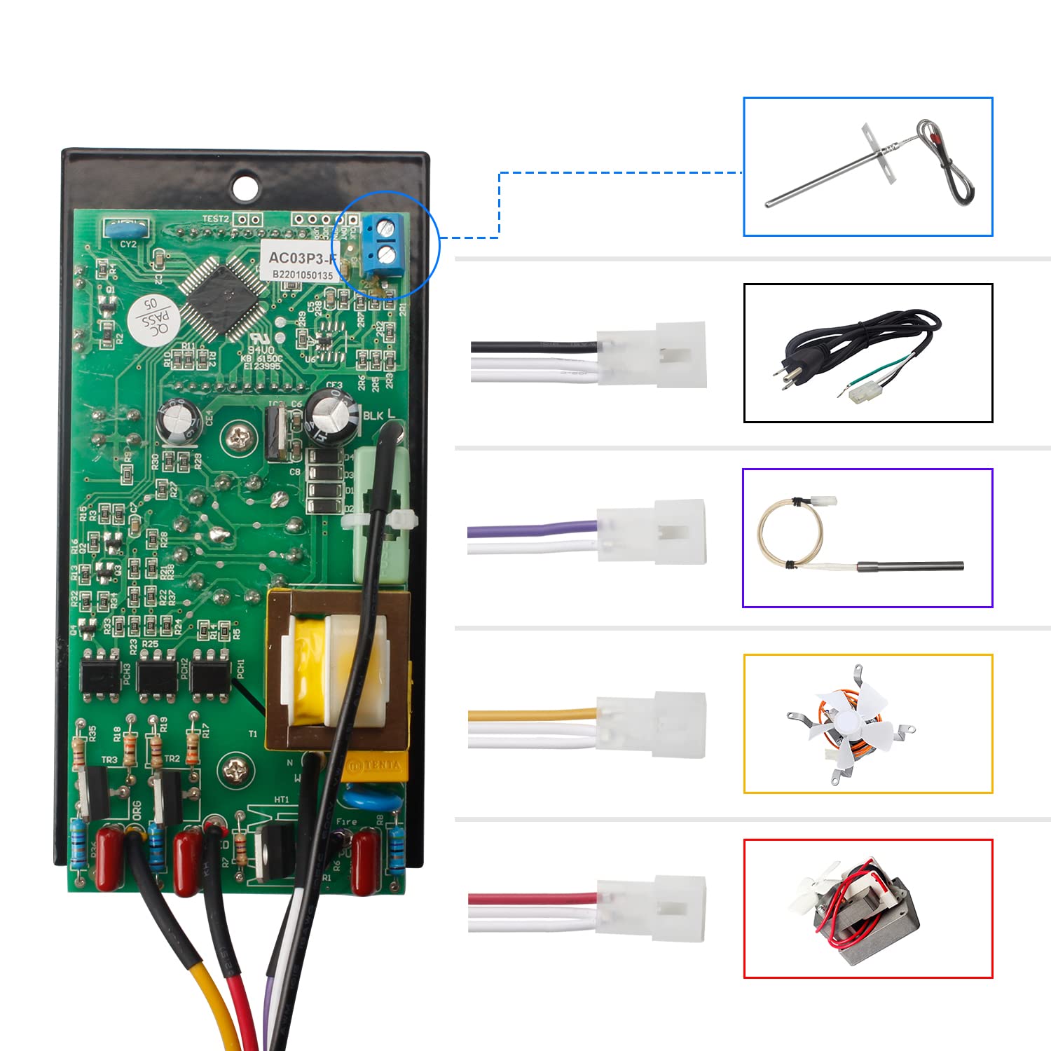 FlameEngine wiring harness connectors matching Pit Boss harness for simple swap