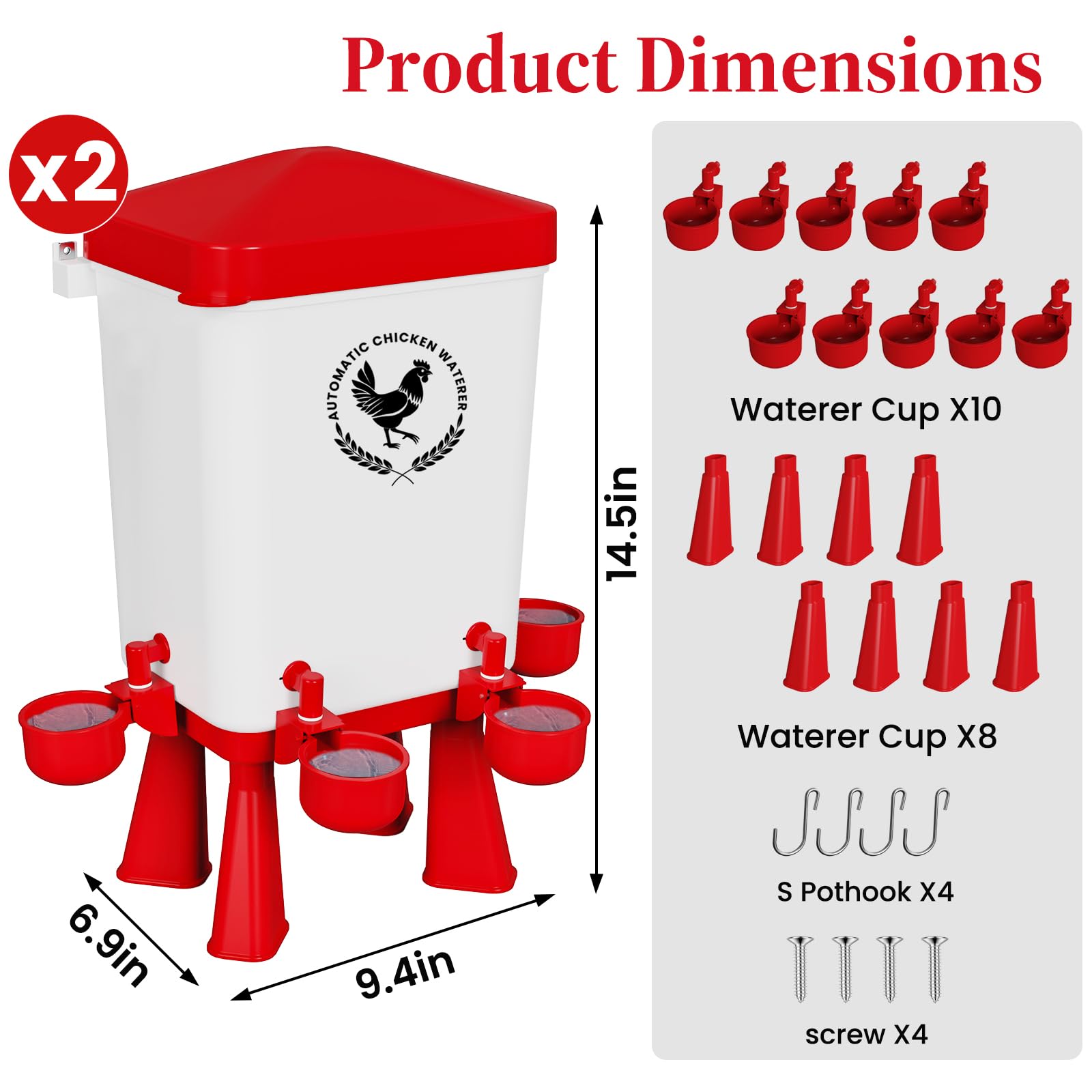 Flapiki label and included screws hooks legs showing complete hardware convenience