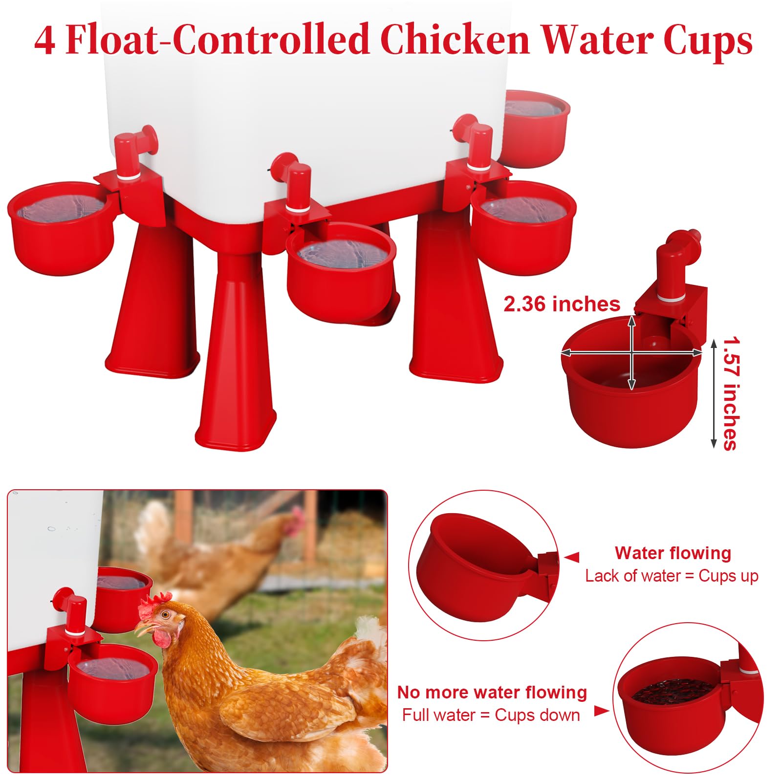 Flapiki side view with stand legs showing raised design for cleaner water