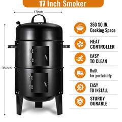 Flaryth with both access doors open enabling easy charcoal and food access